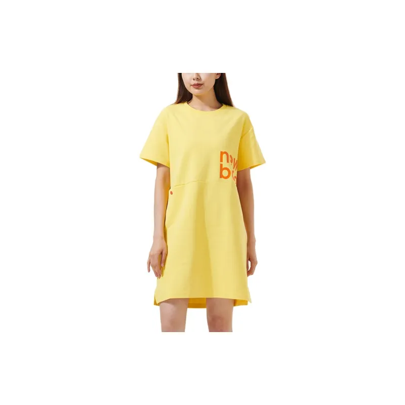 New Balance Short Sleeved Dresses Women's Yellow-1