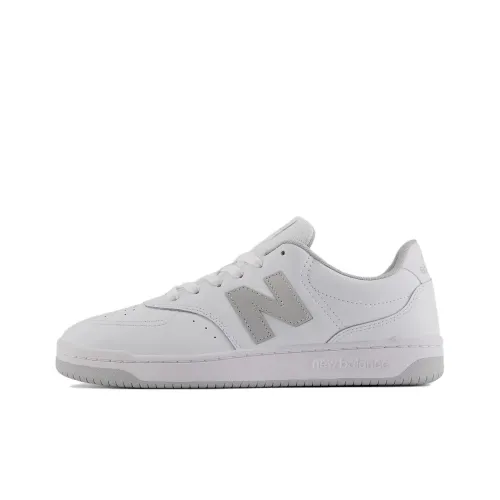 New Balance Anti Slip Wear Resistant Low Top Skateboard Shoes Unisex White Gray