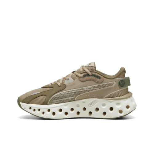 PUMA Softride Running Shoes Unisex Low-Top Oak Brown - Olive - Sandalwood Gray