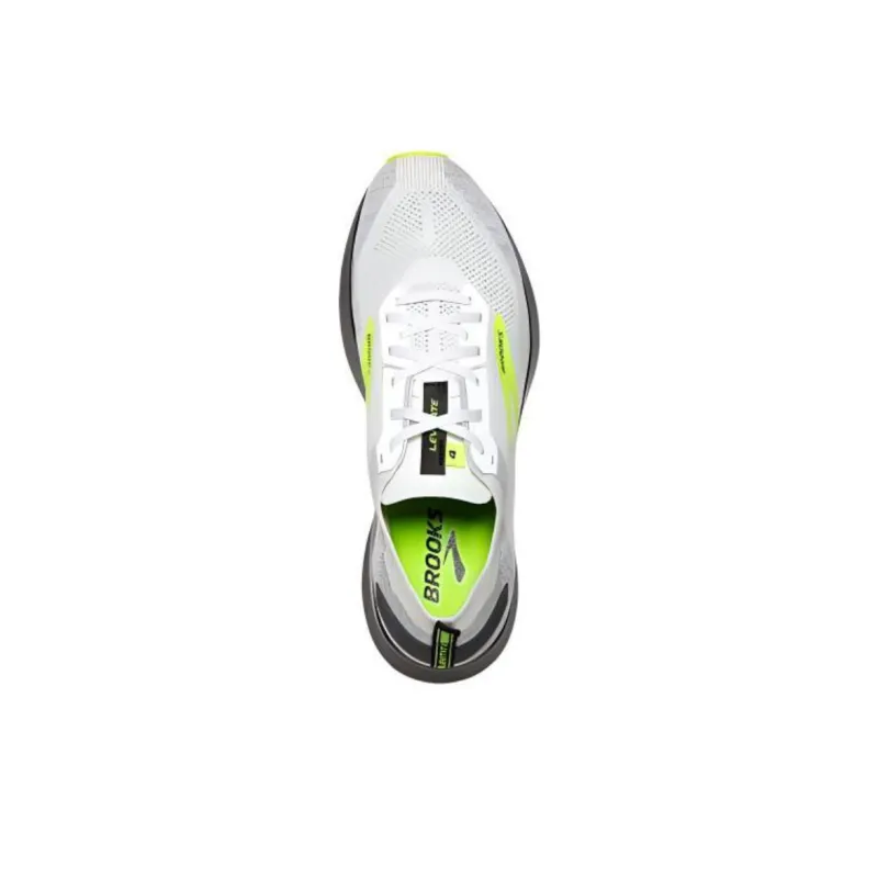 Brooks Levitate 4 Durable Breathable Low-Top Athletic Shoes Women's White Yellow-3