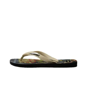 Havaianas Abrasion-Resistant Flip Flops Unisex Black Beige