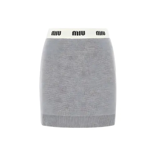 MIU MIU Casual Short Skirts Women's Gray