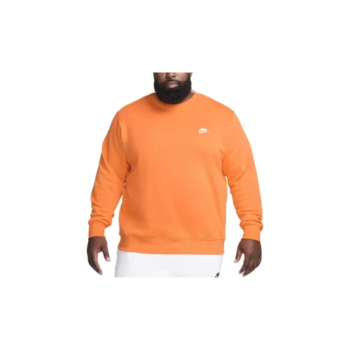 Nike Sportswear Club Sweatshirts Unisex Bright Orange/white