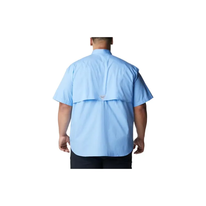 Columbia PFG Bonehead Short Sleeve Shirt Shirt Men's Light Blue-1