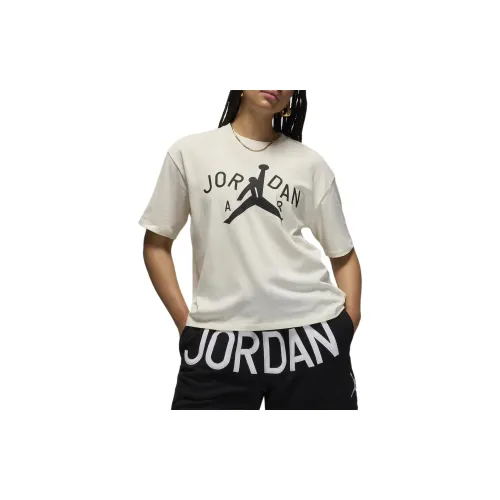 Jordan Nina Chanel Abney Co-branded Edition T-Shirts Women's Beige