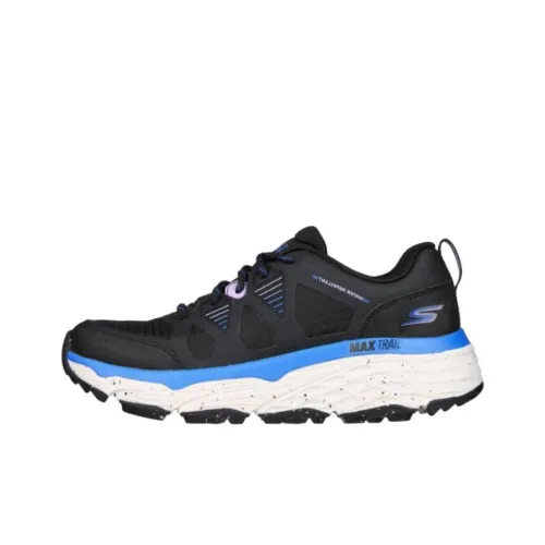 Skechers GO Run Ma Anti Slip Wear Resistant Low Top Running Shoes Women's Black Blue
