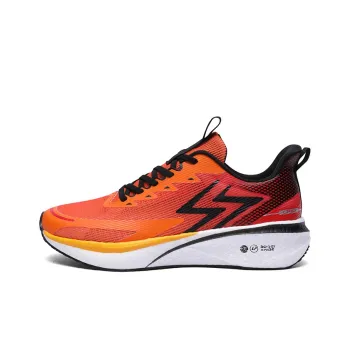 LPMX Cushioned Wear Resistant Lightweight Low Top Running Shoes Outdoor Sports Shoes Men's Black Orange