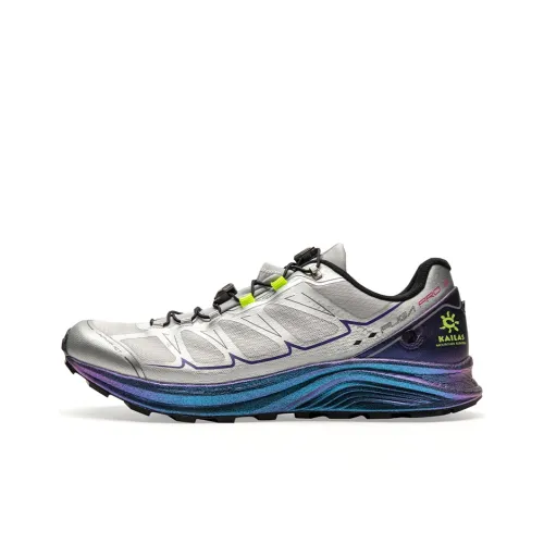 KAILAS FUGA PRO 4 Running Shoes Women's Low-Top Light Silver Gray/Purple Iridescent