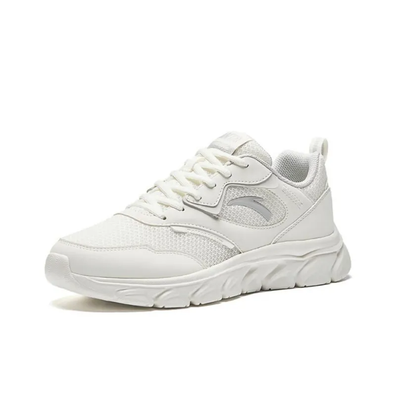 Anta Abrasion Resistant Low Top Running Shoes Men's White-1