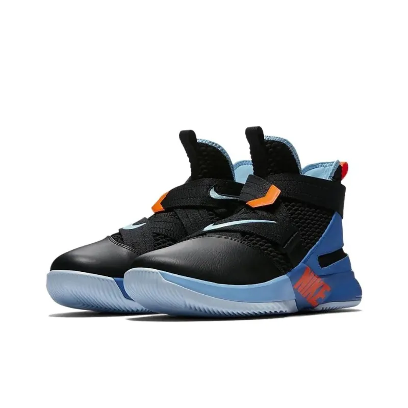 Nike LeBron Solider 12 Flyease Black Battle Blue-2