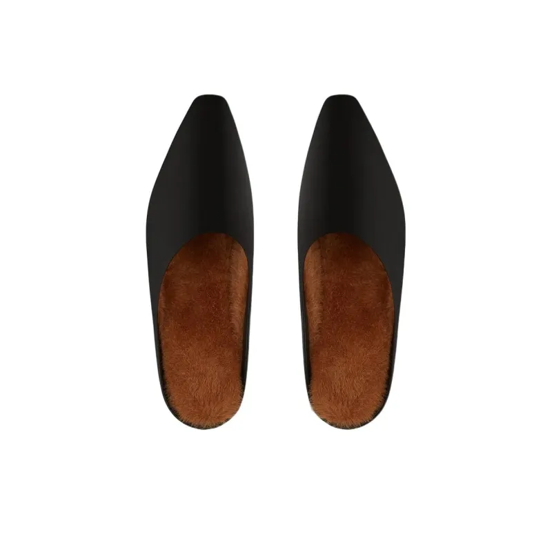 NEOUS Closed Toe Slippers 3cm Women's Black-2