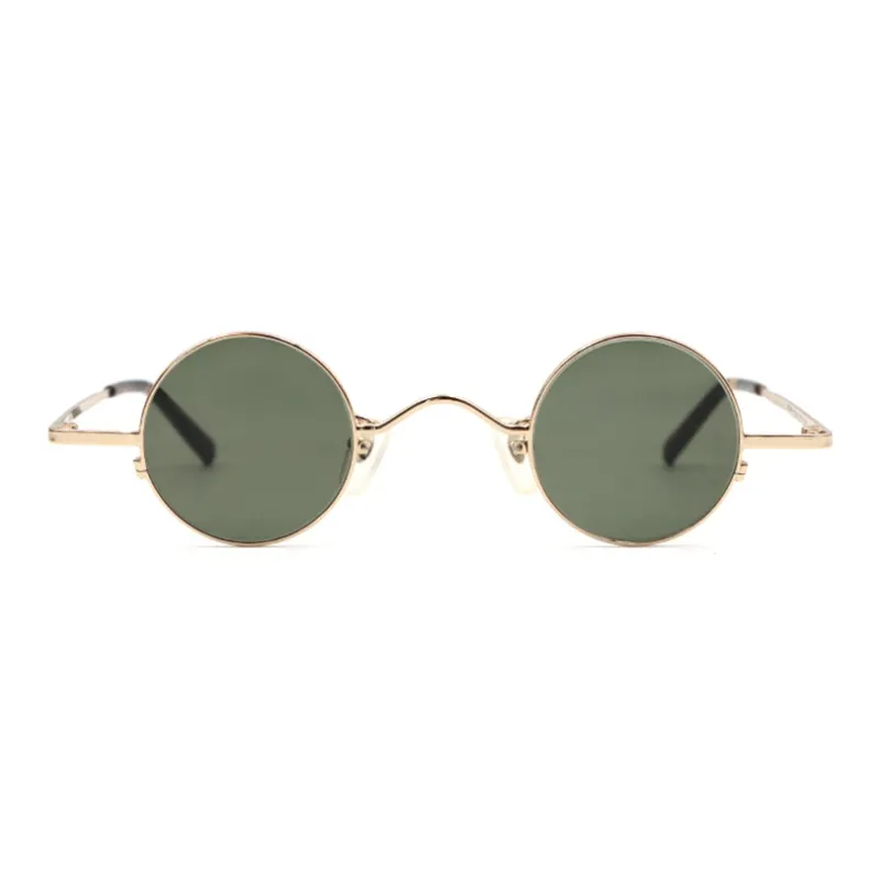 Fujii Taro Stainless Steel Alloy Metal Round Sunglasses Unisex-5