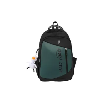 NOMK Nylon Backpack Backpack Travel Backpack Laptop Bag Unisex Black/Green/White/Blue
