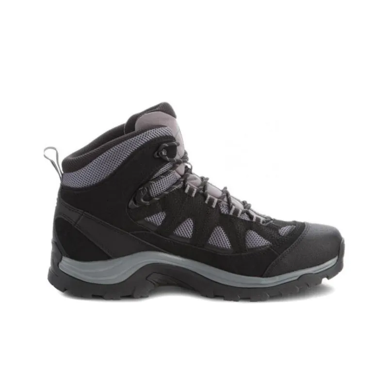 SALOMON Trekker Boots Cushioning Anti Slip And Wear Resistant High Top Outdoor Shoes Black Gray-1