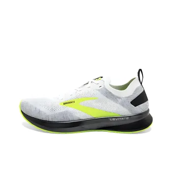 Brooks Levitate 4 Durable Breathable Low-Top Athletic Shoes Women's White Yellow