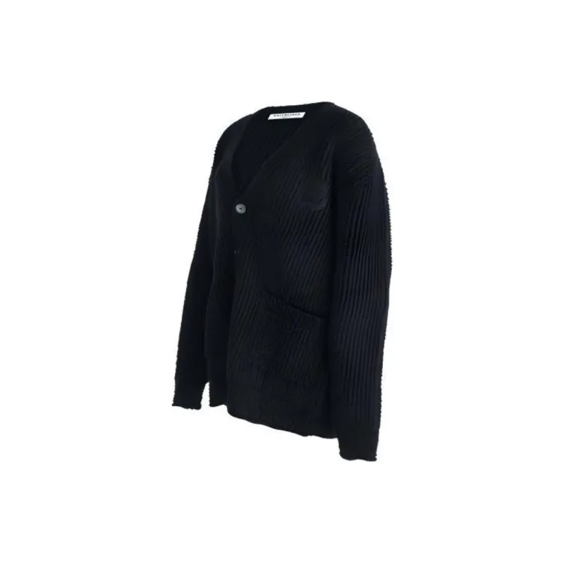 Balenciaga Oversized V Neck Cardigan-2