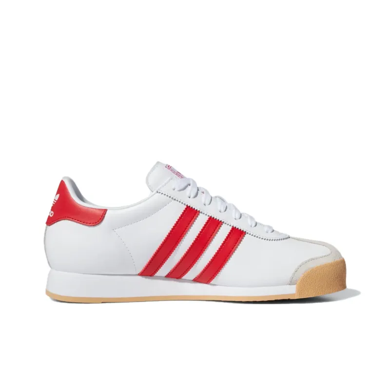Adidas Originals Samoa Vienna Cushioning Anti Slip And Wear Resistant Low Top Casual Shoes Men's White Red-1