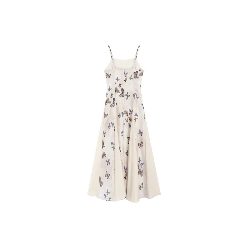 SNZX Slip Dresses Women's Butterfly Print-1