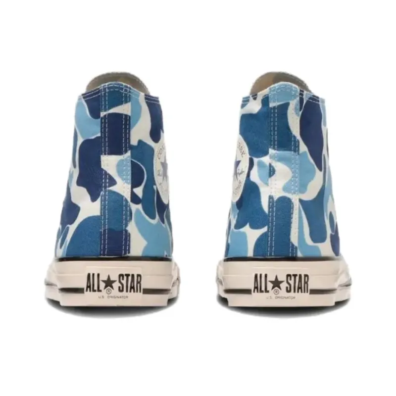 Converse All Star Anti Slip Wear Resistant High Top Canvas Shoes Unisex Blue-4