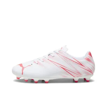PUMA Attacanto AG Short Rubber Studs FG Long Rubber Studs Artificial Ground Soccer Shoes Men's White Red