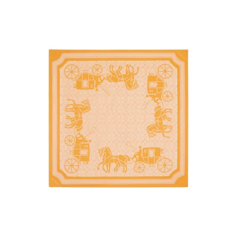 COACH Silk Scarves Women's Orange-0