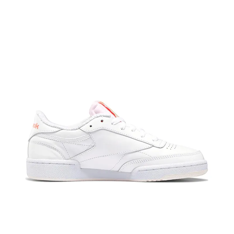 Reebok Club C 85 White Orange Flare Women's-1