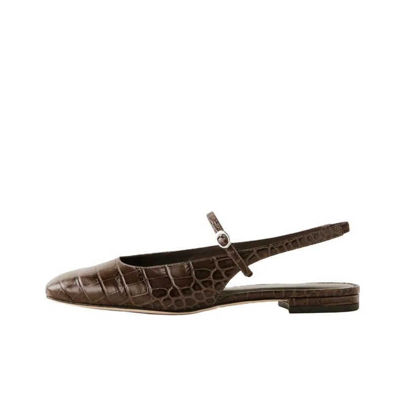 REFORMATION Claire Casual Single Shoes Women's Dark Brown-0