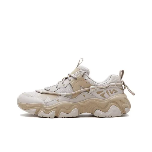 FILA FLUID 5 Slip Resistant Low Top Running Shoes Men's Oat