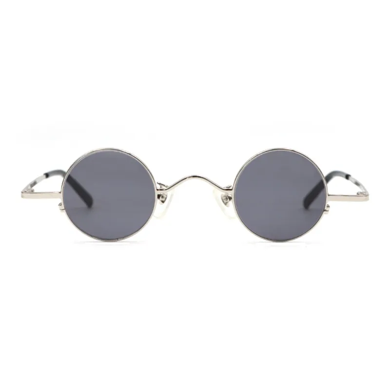 Fujii Taro Stainless Steel Alloy Metal Round Sunglasses Unisex-3