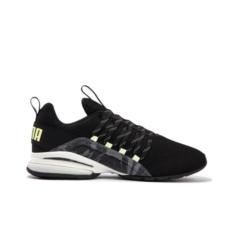 PUMA Axelion Anti Slip Wear Resistant Low Top Casual Running Shoes Men's Black-1