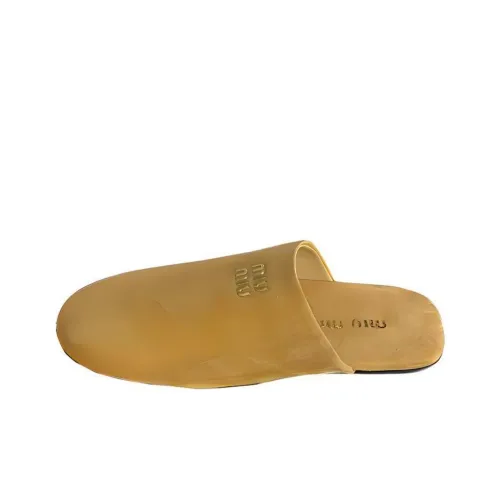 MIU MIU Wrap-toe Slippers Women's Yellow
