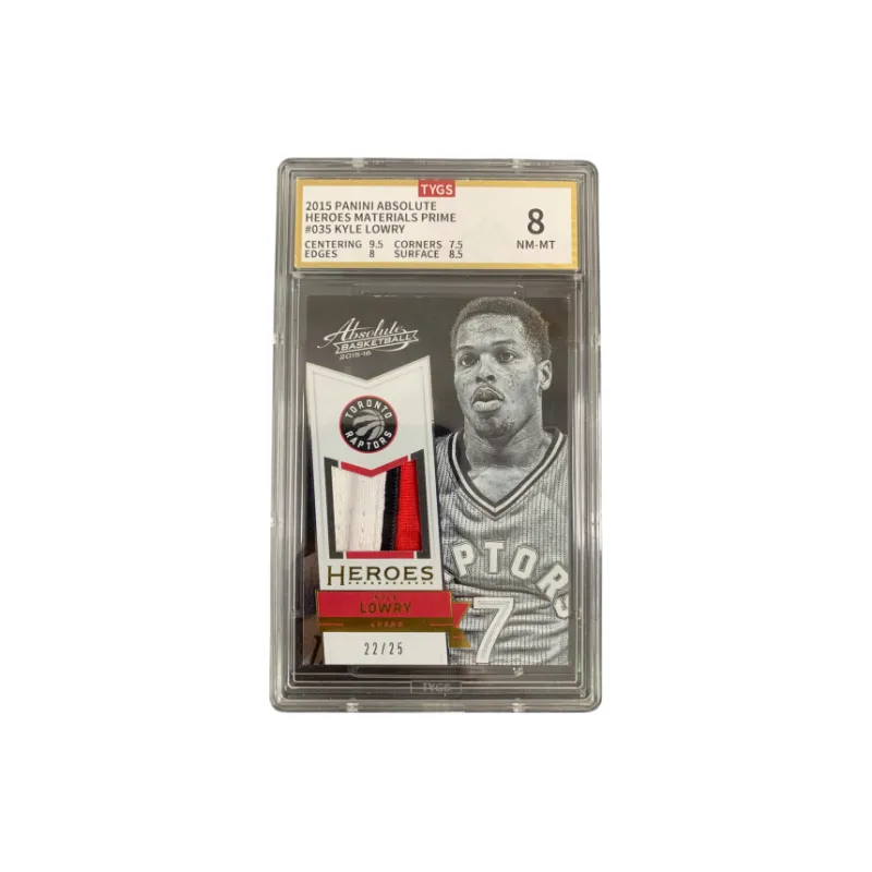 PANINI 2015 Kyle Lowry Raptors, Kyle Lowry Competition Game Used Jersey 8 Point Player Card Pass Graded Cards 1 Pc-0