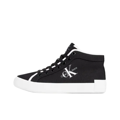 calvin grande KLEIN High-Top Skateboard Shoes Women's Black