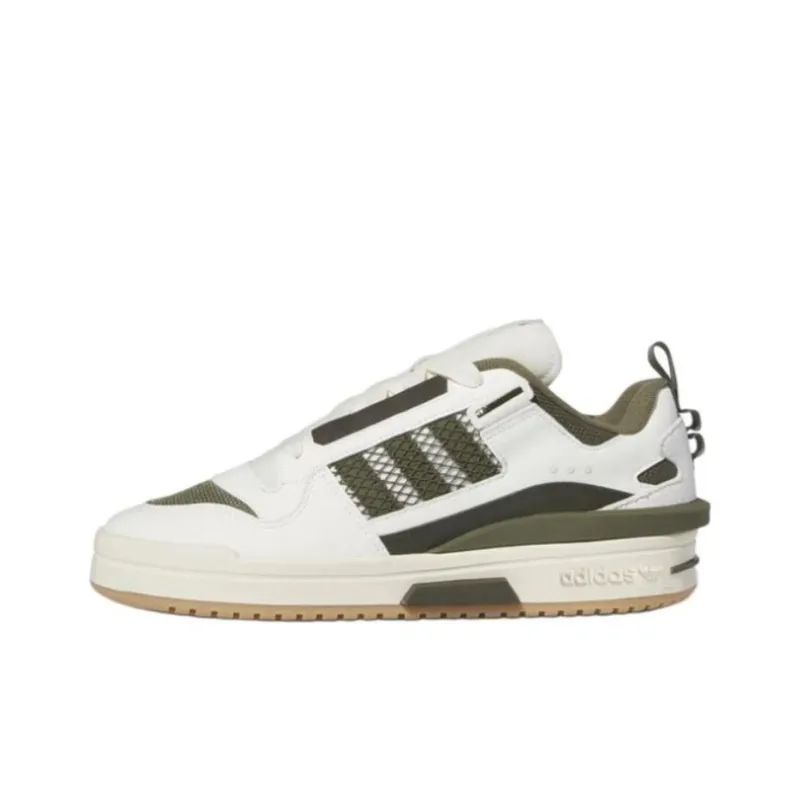 Adidas Originals FORUM Slip Resistant Cushioning Low Top Skateboard Shoes Unisex White Green-0