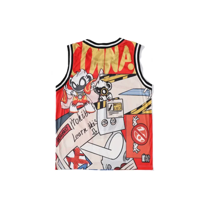 FireMonkey Basketball Jerseys Unisex Red-1