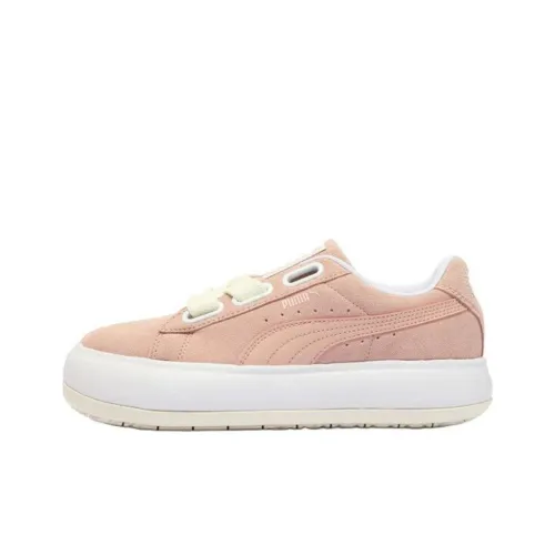 PUMA Suede Skateboard Shoes Women's Low-Top Pink/White