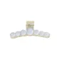 White Round Bead Hair Slide Claw Clip