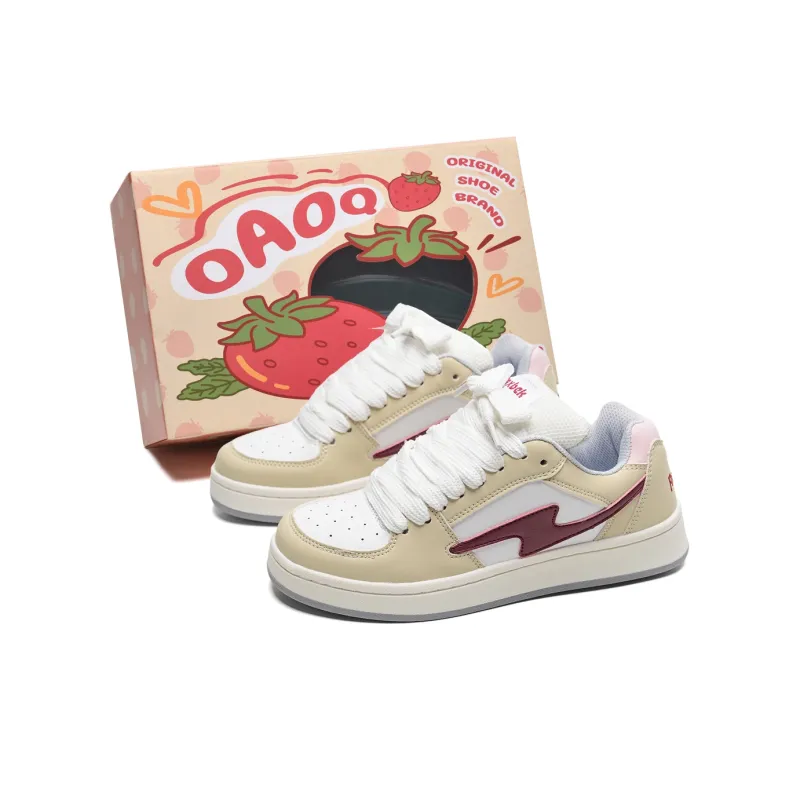 OAOQ Height Increasing Wear-Resistant Lightweight Breathable Slip-Resistant Low-Top Skateboard Shoes Unisex Box-6