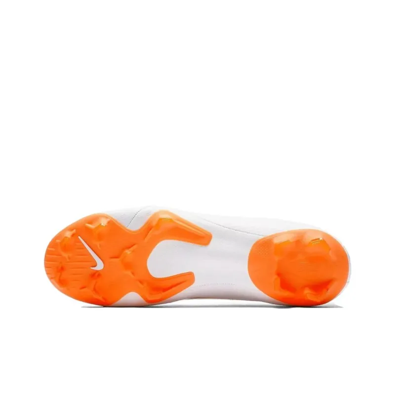 Nike Mercurial Vapor 12 Soccer Shoes Men Low Top White/Orange-5