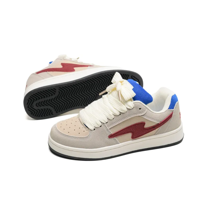 OAOQ Height Increasing Wear-Resistant Lightweight Breathable Slip-Resistant Low-Top Skateboard Shoes Unisex Box-3