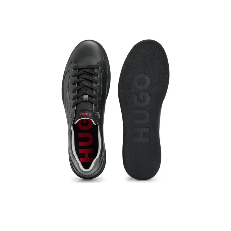 HUGO BOSS Low Top Skateboard Shoes Men's Black-4