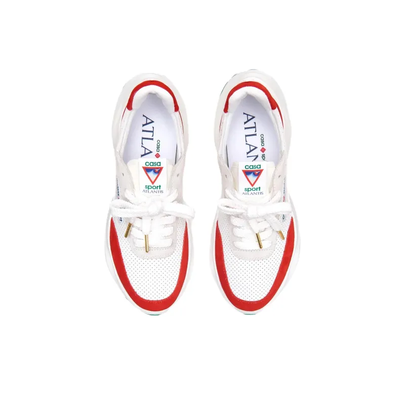 CASABLANCA Atlantis Low Top Casual Shoes Women's Red White-3