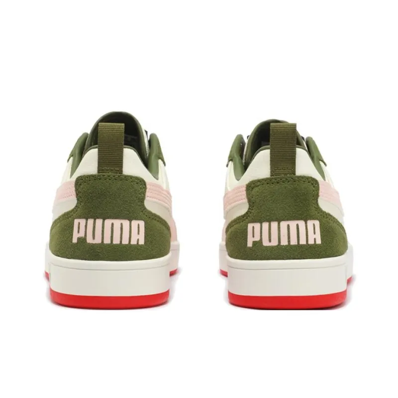 PUMA DRIBBLE SD Slip Resistant Low Top Casual Shoes Unisex White Green Pink-3