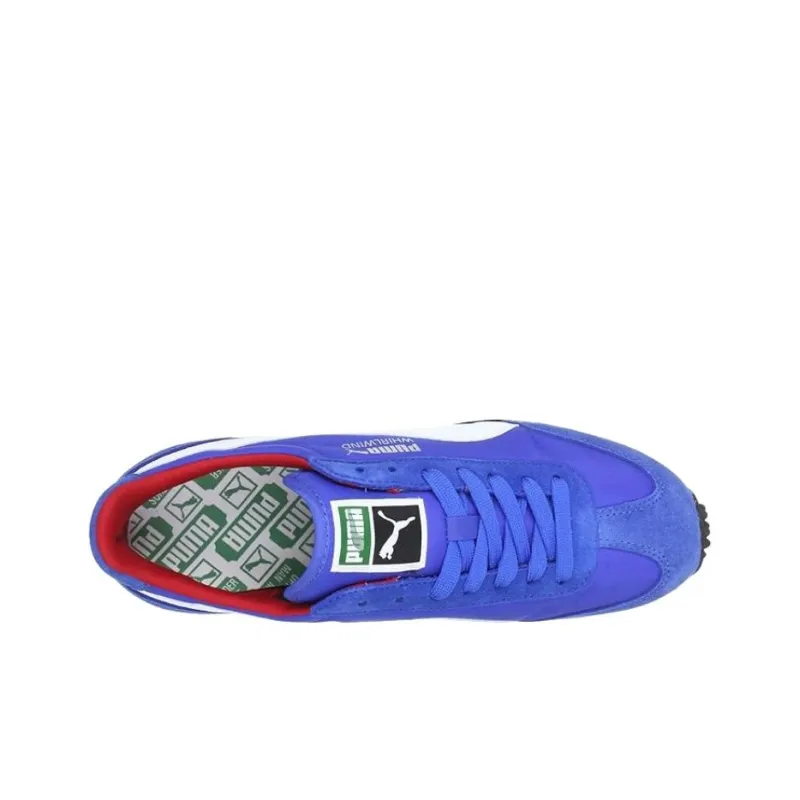 PUMA Whirlwind Classic Anti Slip And Wear Resistant Lightweight Low Top Running Shoes Men's Blue White-3