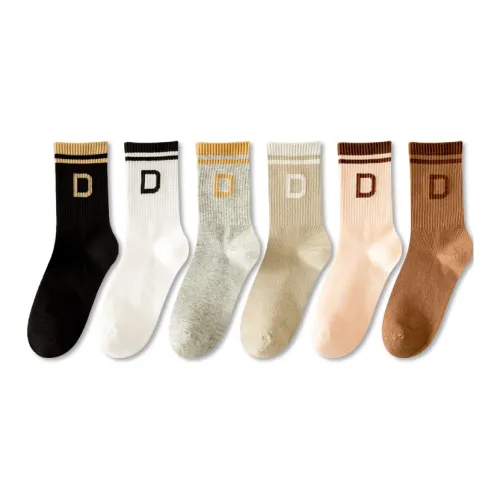 Mulong Family Mid Calf Socks Women's 6 Pack