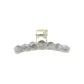 Icy Clear Gray Round Bead Claw Clip