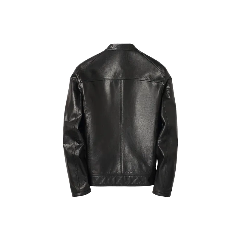 SINBOS Leather Jacket Men's Pine Frost Green-4