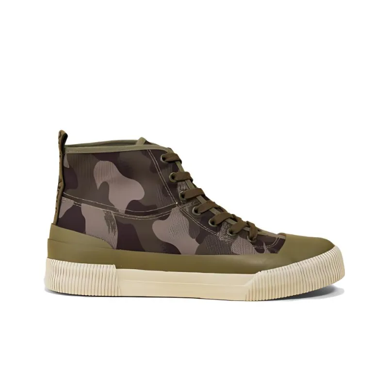 AIGLE Rubber Mid W Pt Anti-Slip Wear-Resistant High-Top Skateboard Shoes Women's Green-1