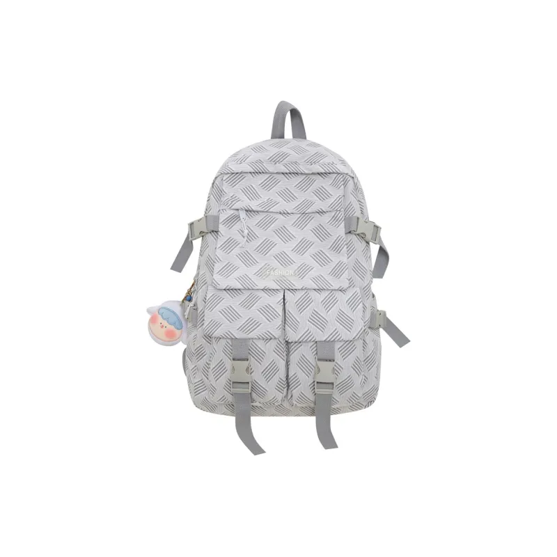 Venerable Brahma Nylon Backpack Regular Women's Gray/Green/Blue-0