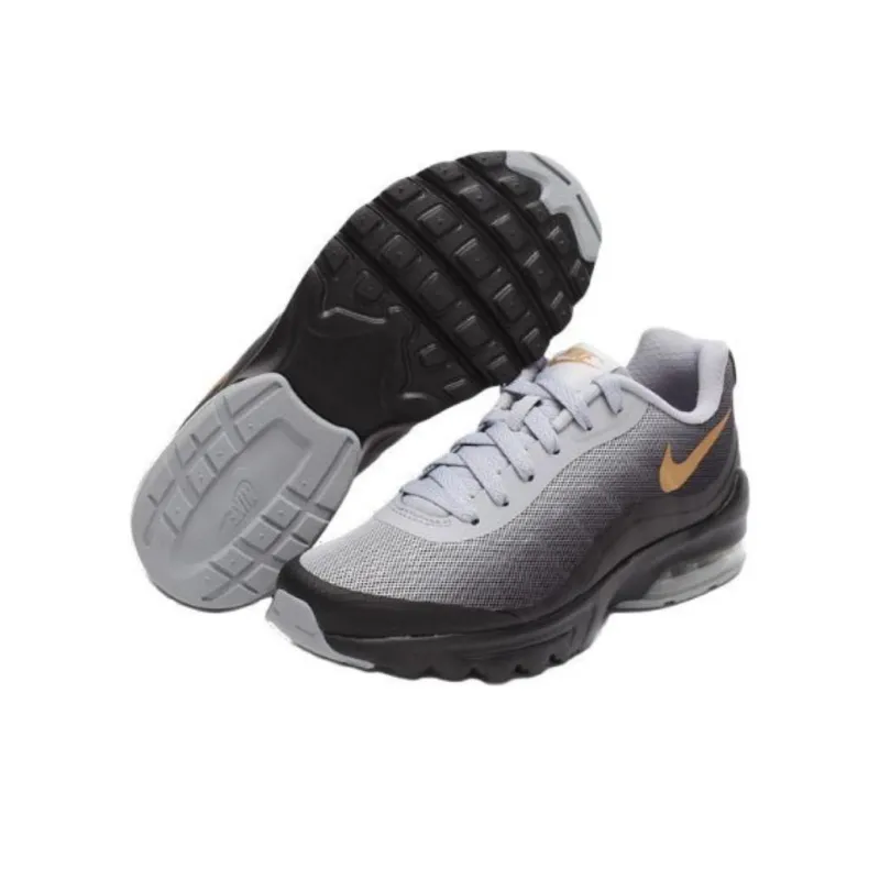 Nike Air Max Invigor Black Metallic Gold Wolf Grey Women's-3